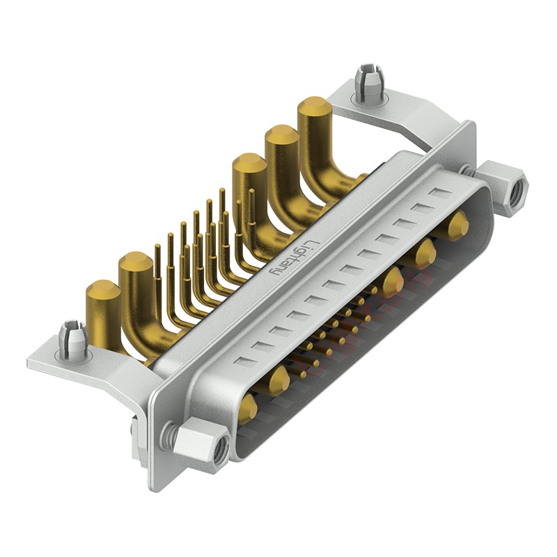 17W5公PCB彎插板/鉚支架10.8/大電流40A