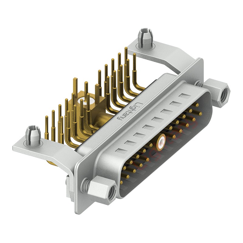 21W1公PCB彎插板/鉚支架11.6/射頻同軸75歐姆
