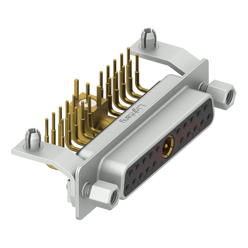 21W1母PCB彎插板/鉚支架11.6/射頻同軸75歐姆