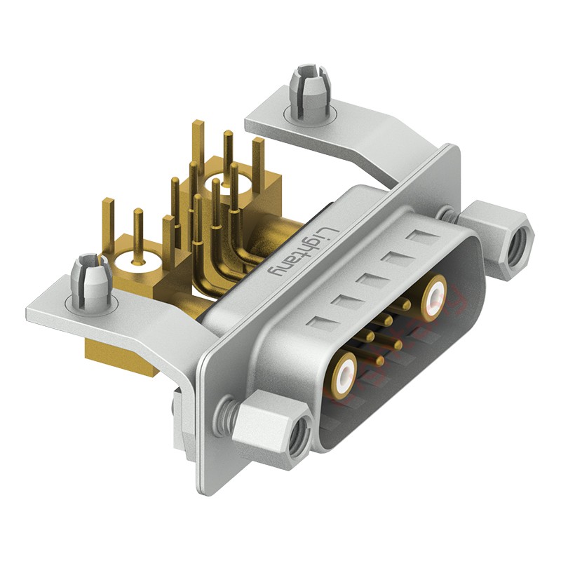 7W2公PCB彎插板/鉚支架10.8/射頻同軸75歐姆