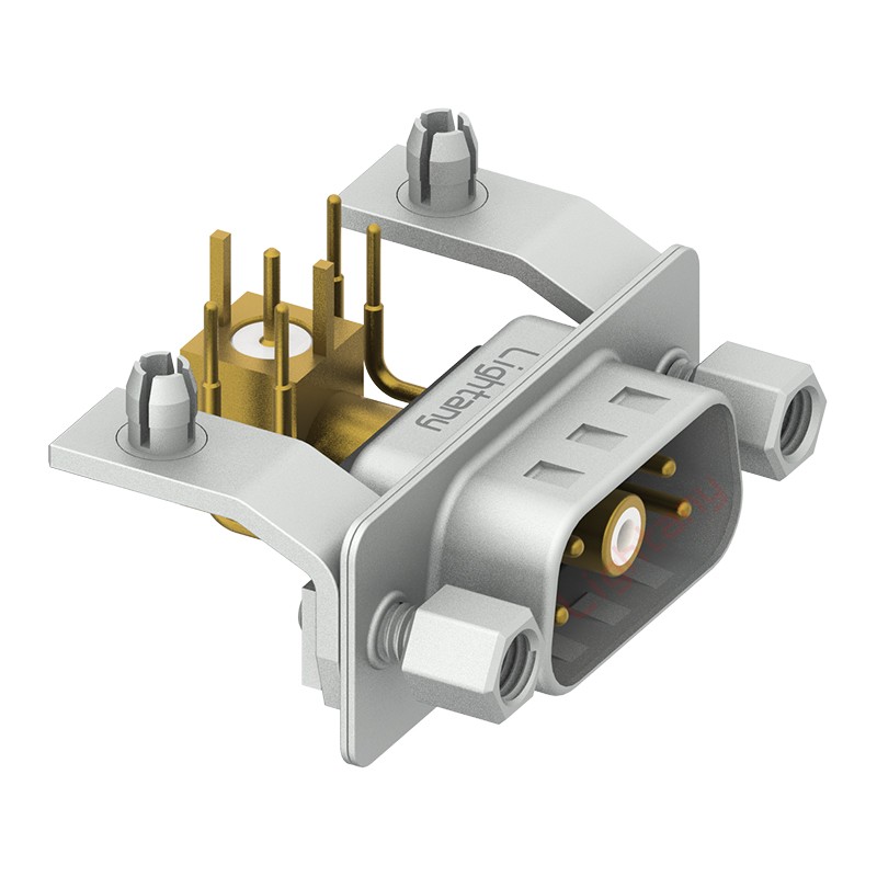 5W1公PCB彎插板/鉚支架10.8/射頻同軸75歐姆