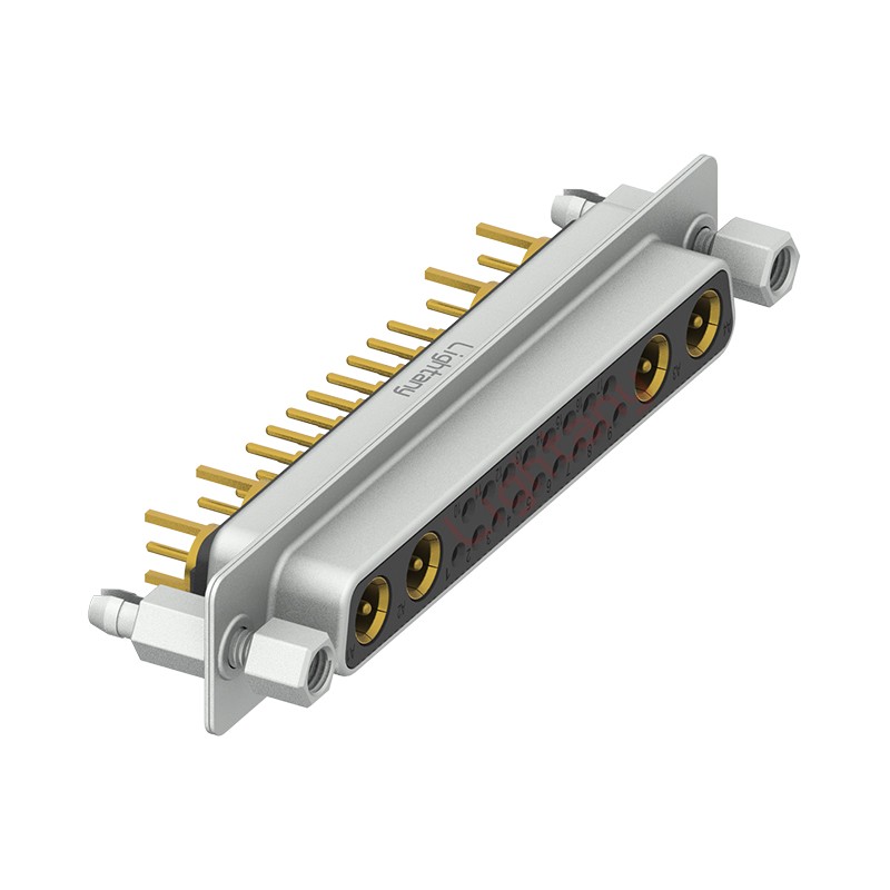 21W4母PCB直插板/鉚魚叉7.0/射頻同軸50歐姆