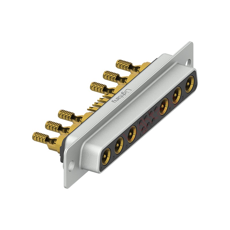 13W6A母焊線式/光孔/射頻同軸75歐姆