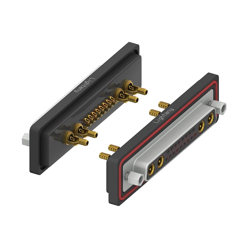 防水21W4母焊線式/鎖螺絲/射頻同軸50歐姆