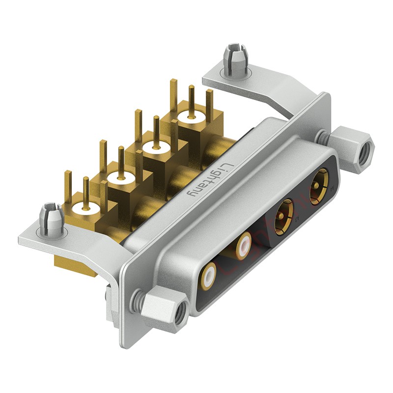 4V4母PCB彎插板/鉚支架11.6/射頻同軸75歐姆