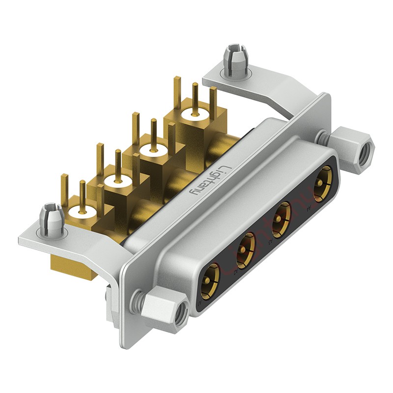 4W4母PCB彎插板/鉚支架11.6/射頻同軸75歐姆