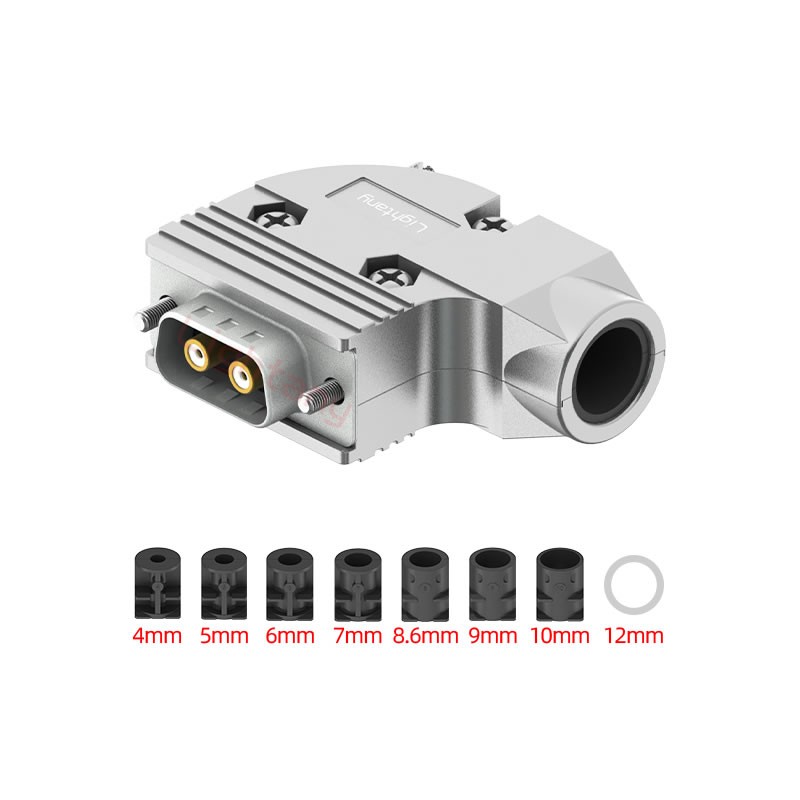 2W2公焊線式75歐姆+9P金屬外殼424彎出線4~12mm