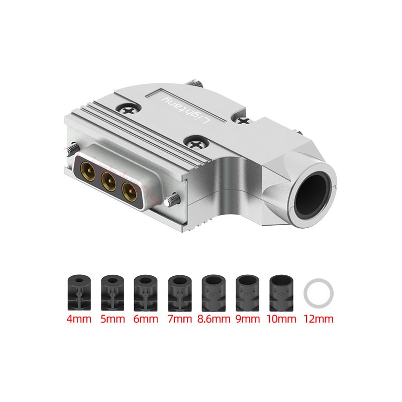 3W3母焊線(xiàn)式75歐姆+15P金屬外殼1443彎出線(xiàn)4~12mm