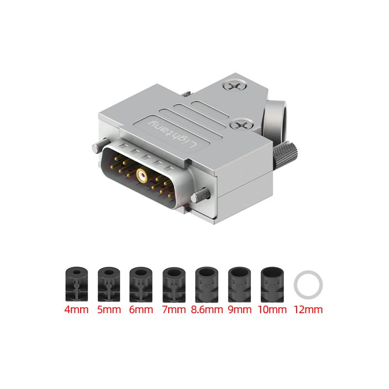 11W1公焊線式75歐姆+15P金屬外殼1679斜出線4~12mm