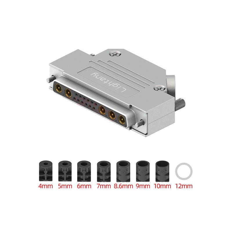 17W5母焊線式75歐姆+37P金屬外殼967斜出線4~12mm