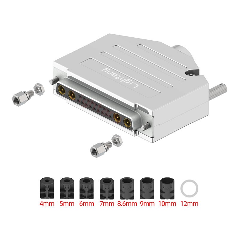 21W4母焊線式75歐姆+37P金屬外殼2185直出線4~12mm