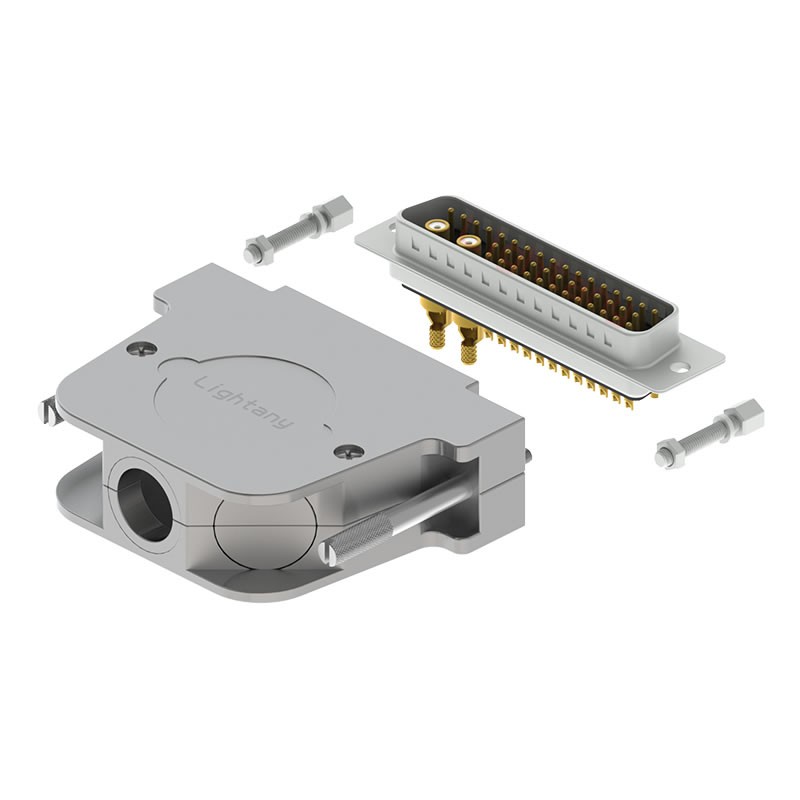 43W2公焊線式75歐姆+50P金屬外殼2252三個出線孔12mm