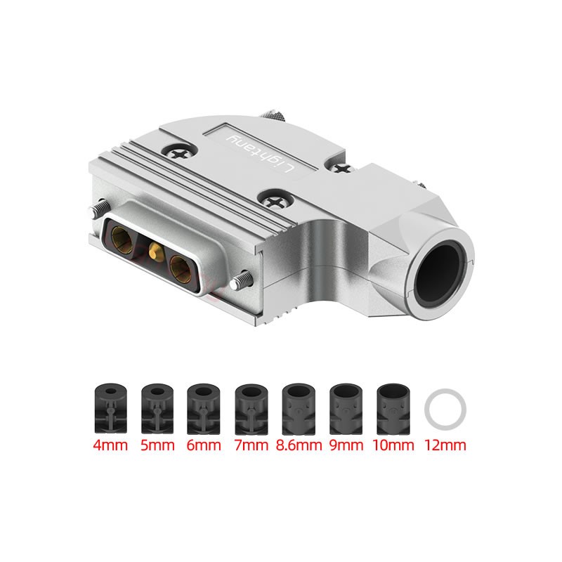 3V3母短體焊線40A+15P金屬外殼1443彎出線4~12mm