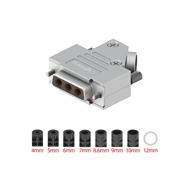 3W3母短體焊線40A+15P金屬外殼1679斜出線4~12mm