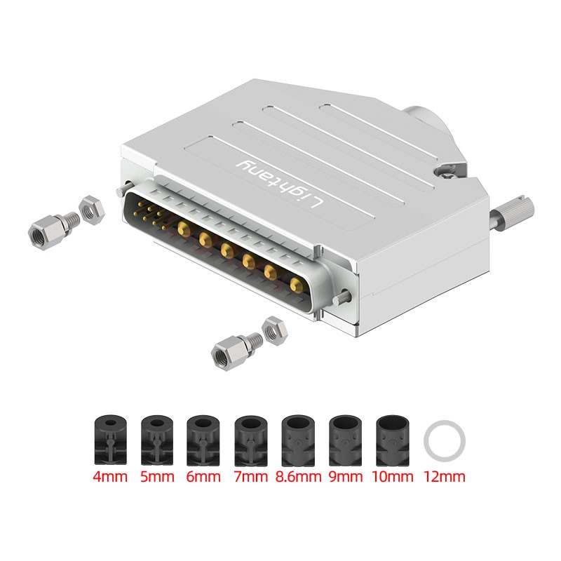 13W6B公短體焊線40A+37P金屬外殼2185直出線4~12mm