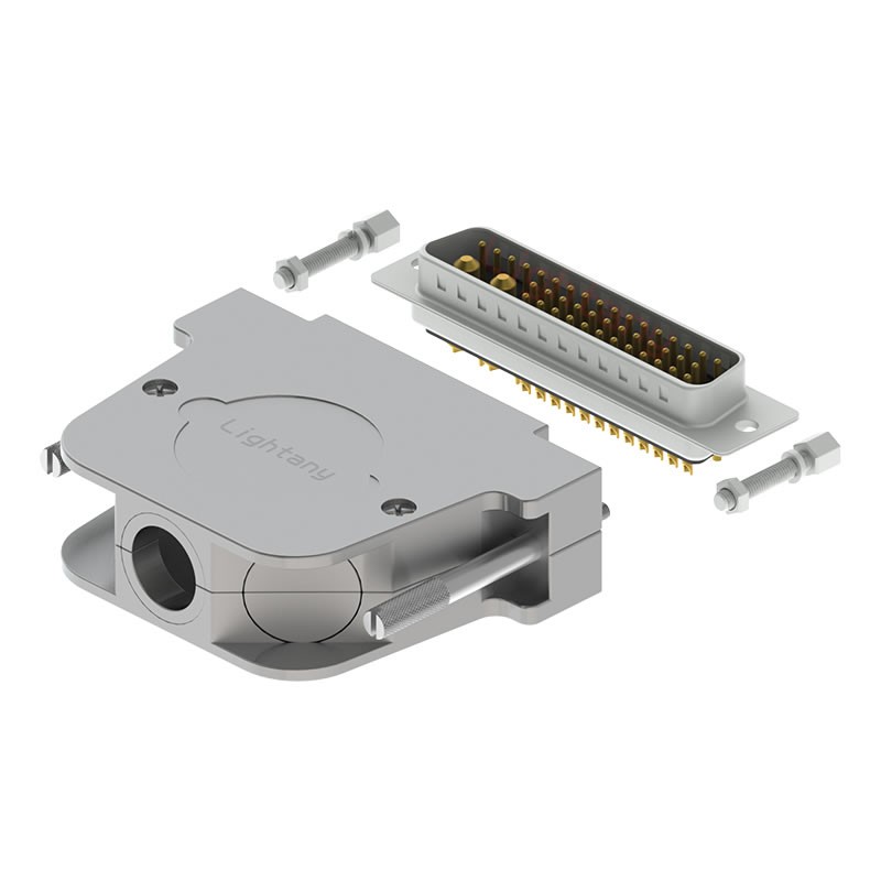 43W2公短體焊線40A+50P金屬外殼2252三個出線孔12mm