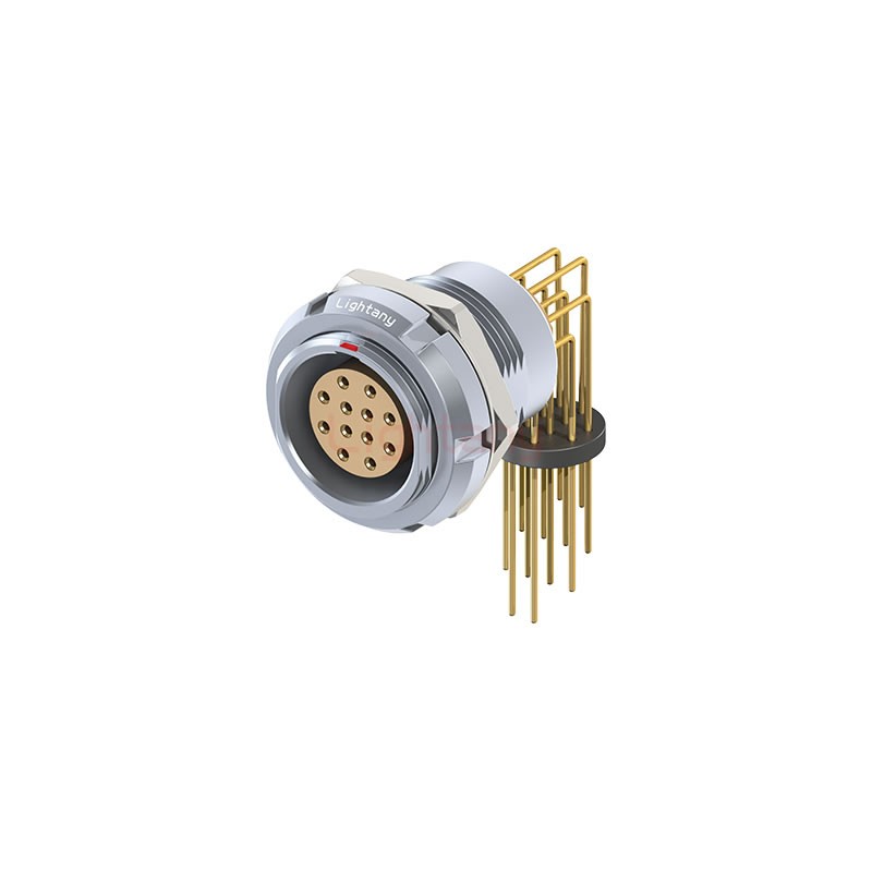 ECG.3B.012.CLV雙螺母插座 PCB彎插板