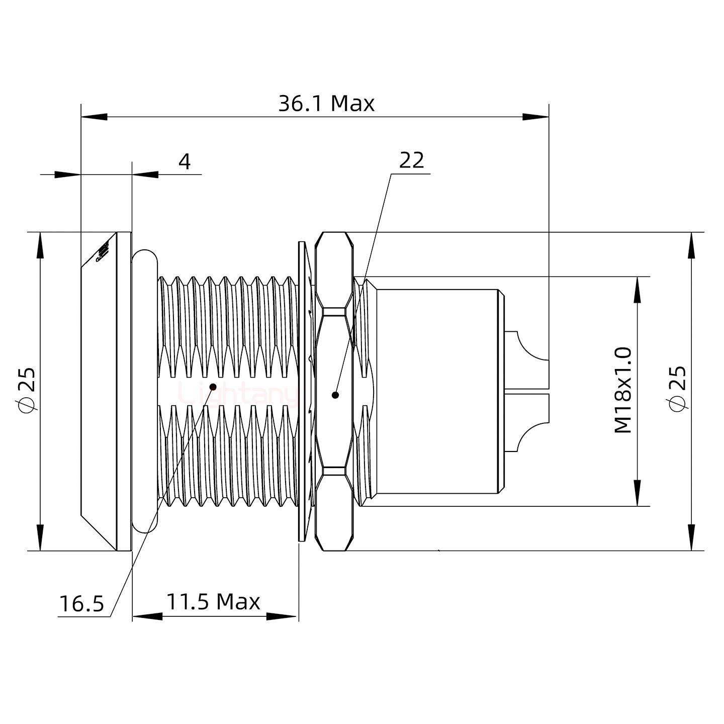 HGG.3B.004.CLLPV后螺母插座 真空密封