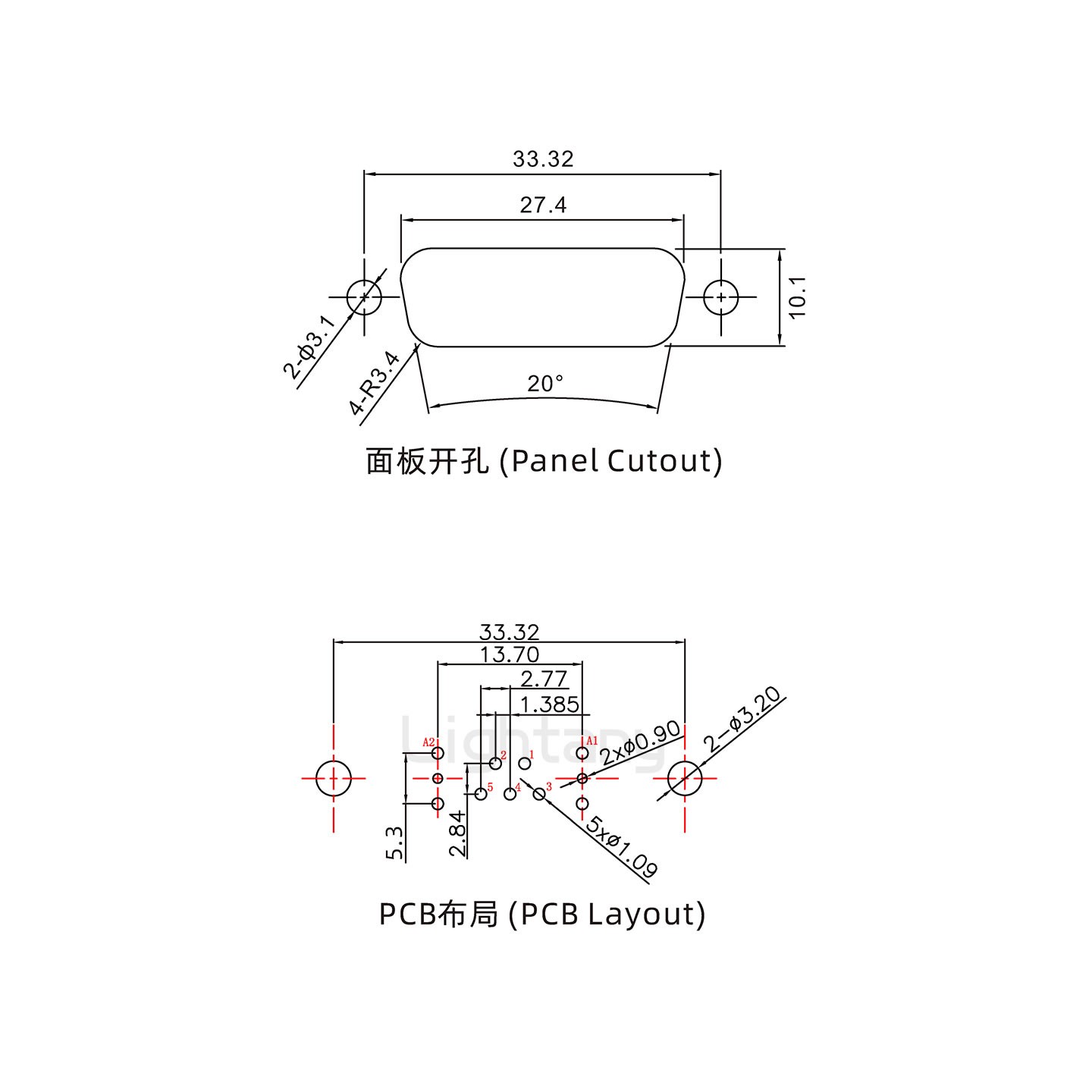 防水7W2母直插板/鉚魚(yú)叉/鎖螺絲/射頻同軸50歐姆