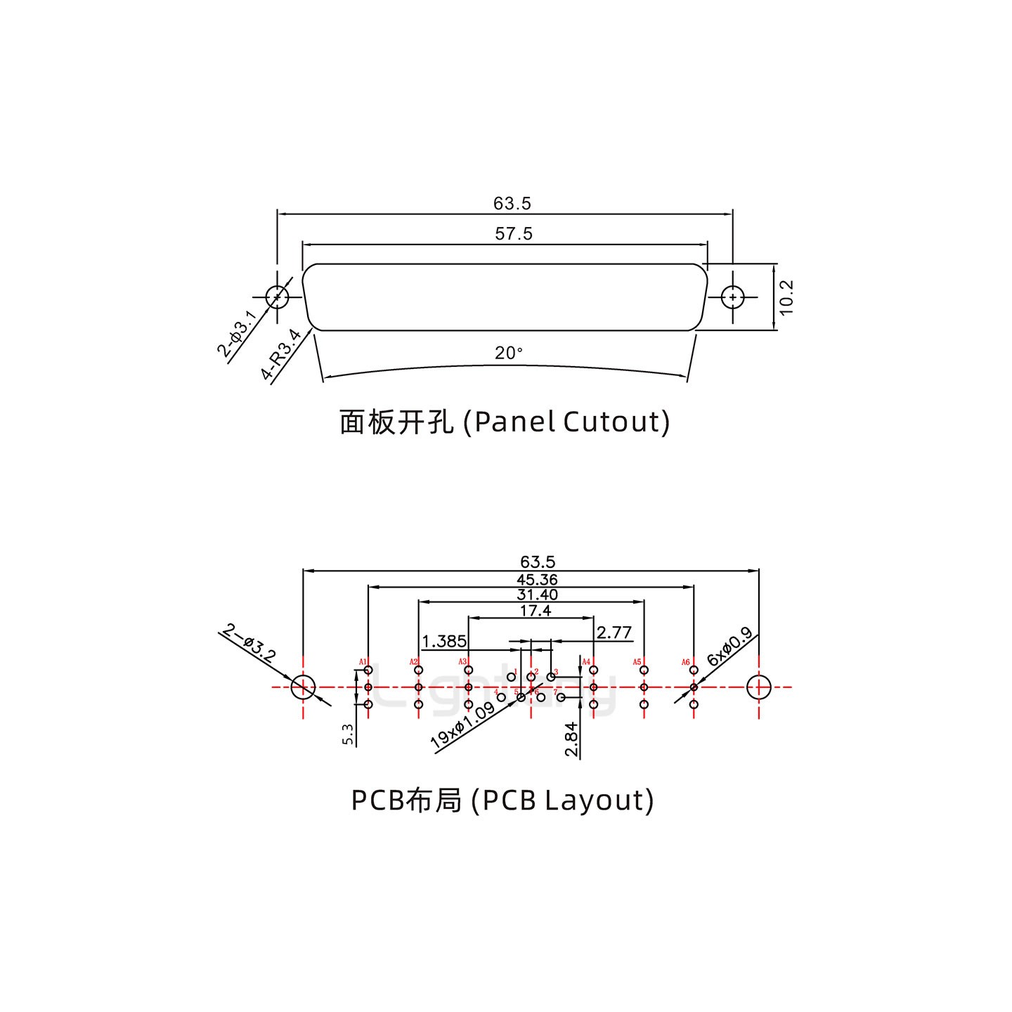 防水13W6A公直插板/鉚魚叉/鎖螺絲/射頻同軸50歐姆