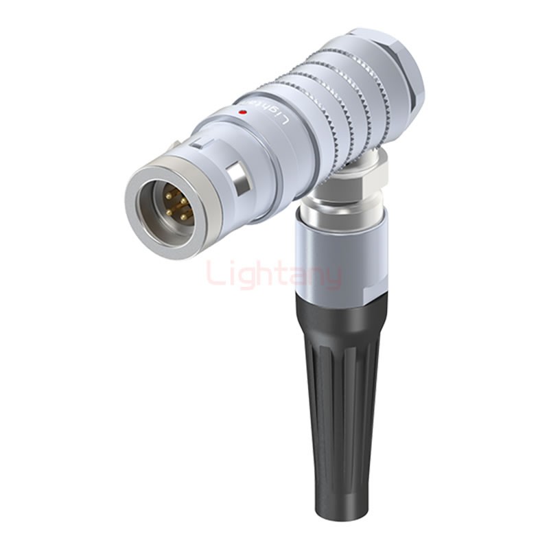 FHG.0K.004.CLAC40Z推拉自鎖帶護套彎式插頭