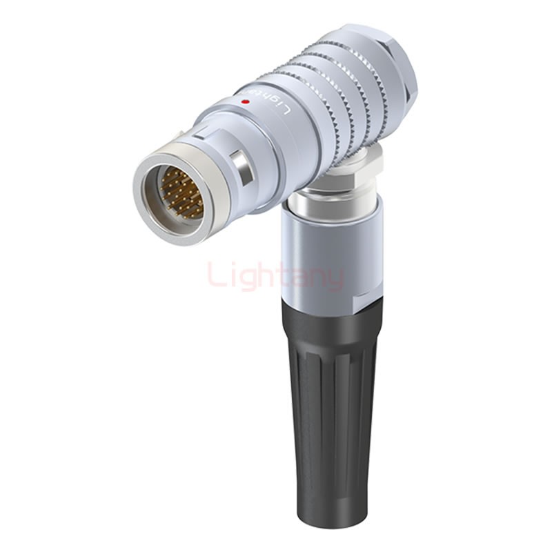 FHG.2K.026.CLAK90Z推拉自鎖帶護套彎式插頭