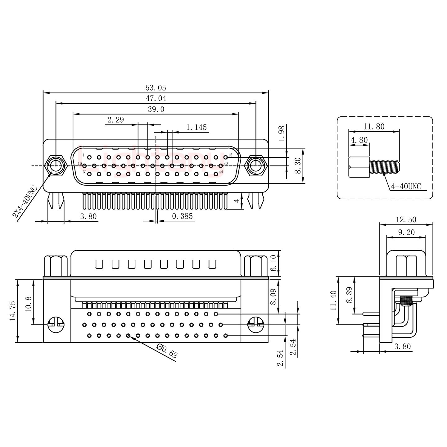 HDR44 公 彎插板8.89 塑料支架10.8鎖螺絲 車針