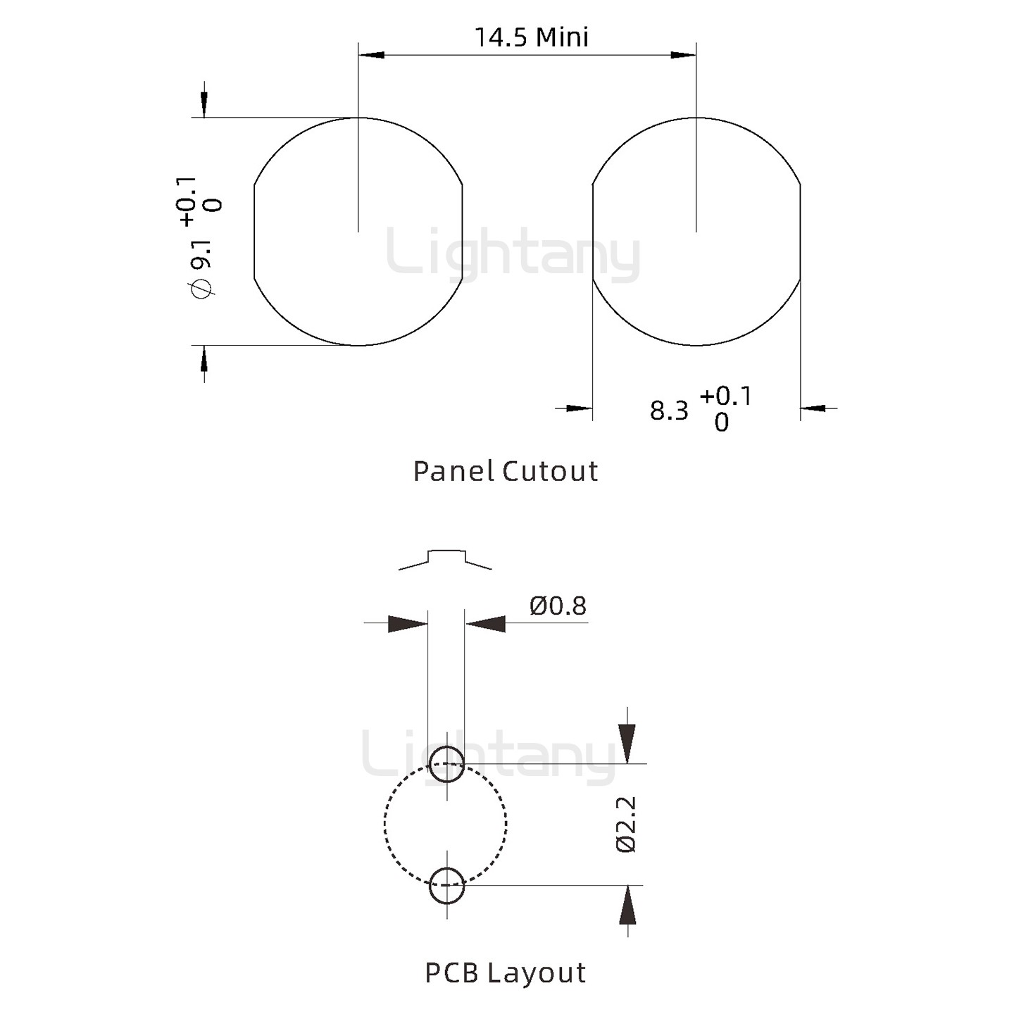 ECG.0B.002.CLN推拉自鎖雙螺母插座 直插板