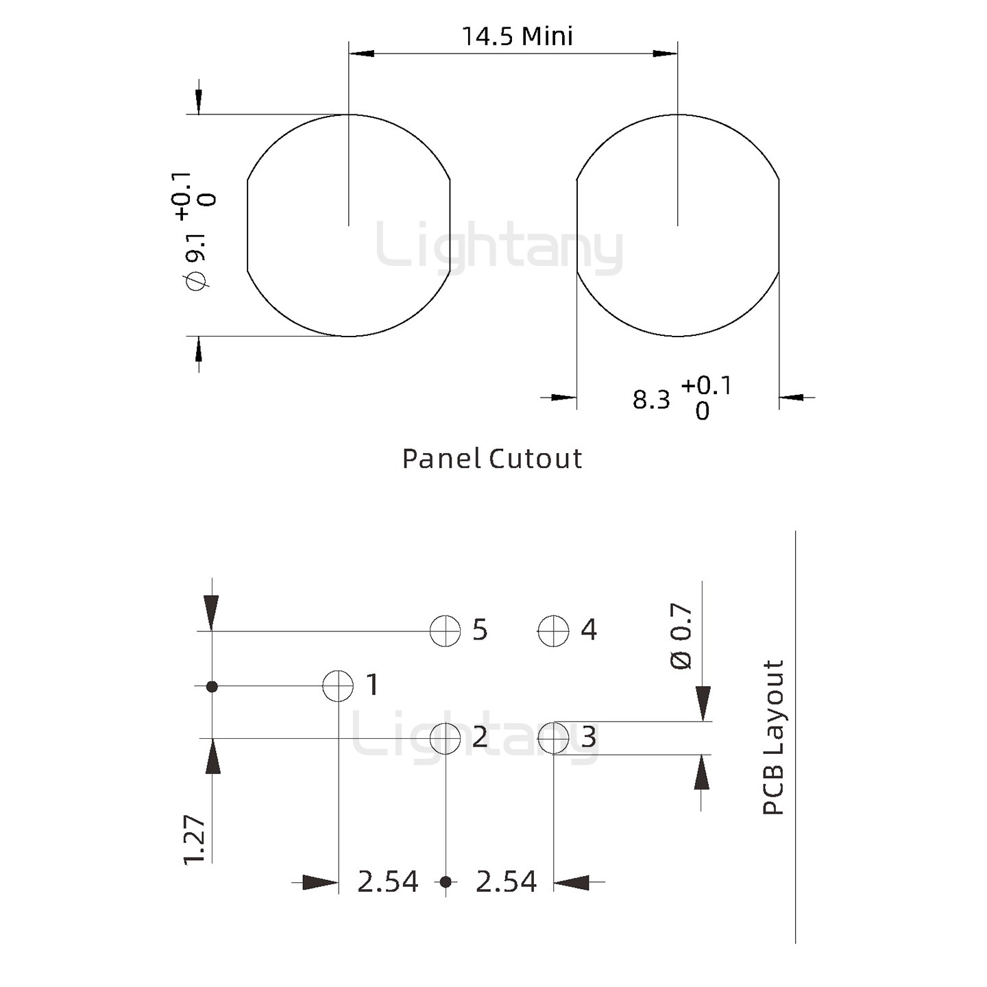 ECG.0B.005.CLV推拉自鎖雙螺母插座 彎插板
