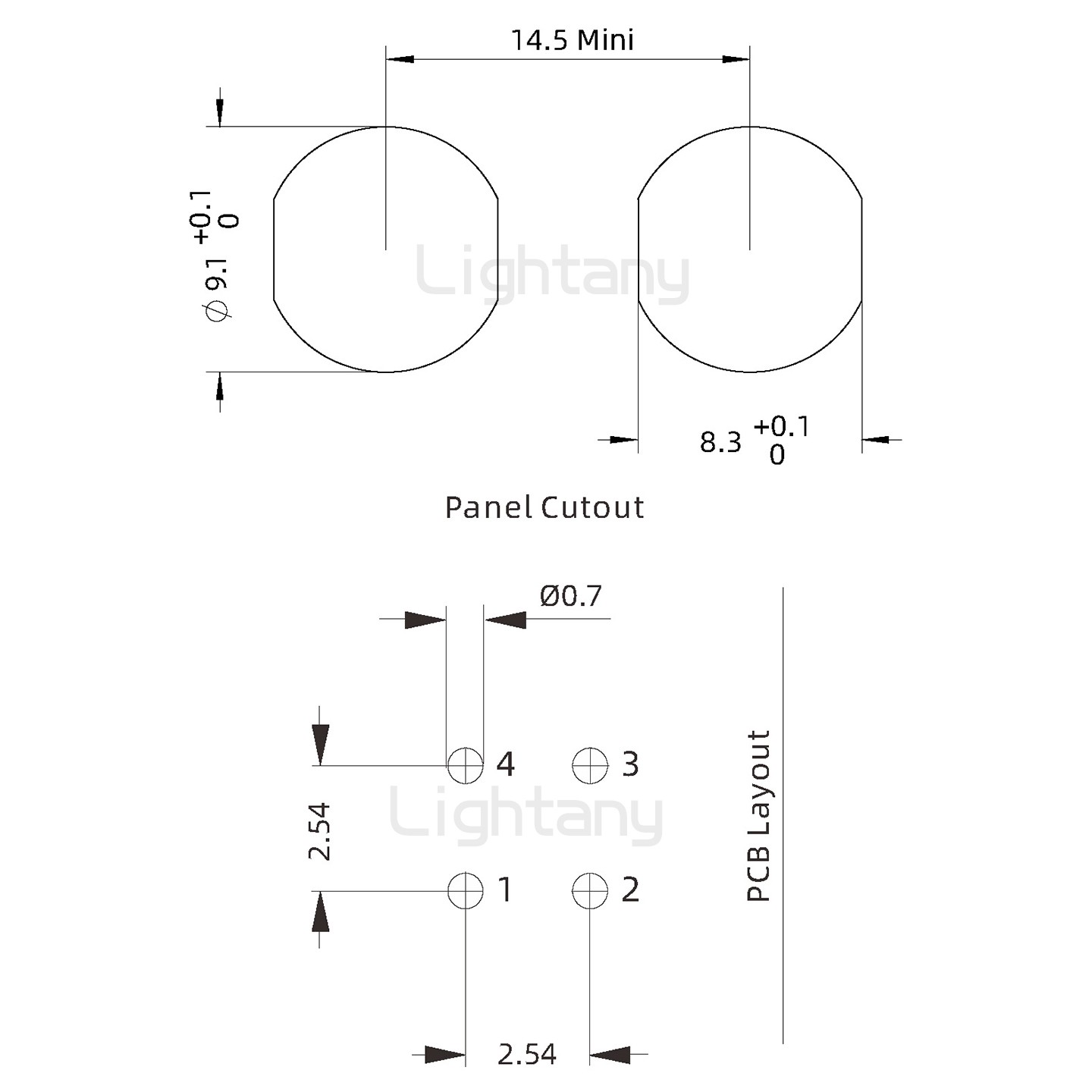 ECG.0B.004.CLV推拉自鎖雙螺母插座 彎插板
