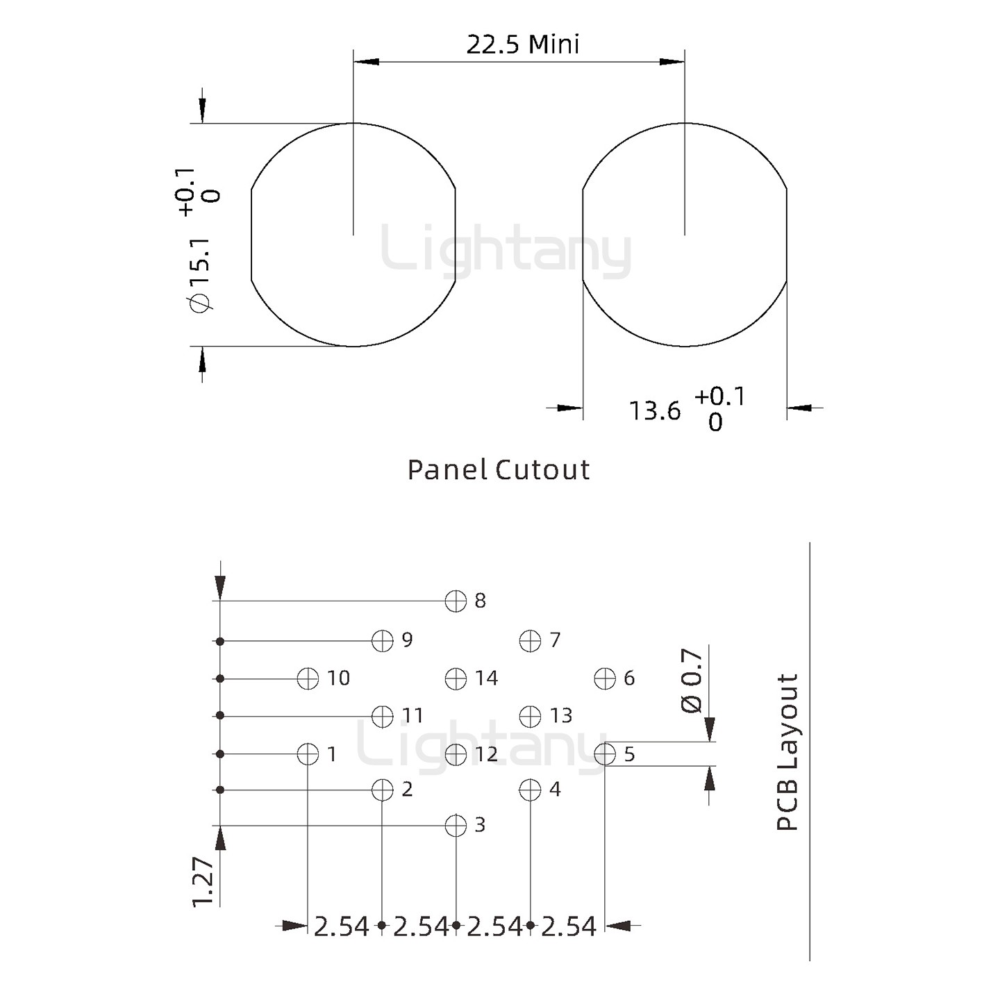 ECG.2B.014.CLV雙螺母插座 彎插板