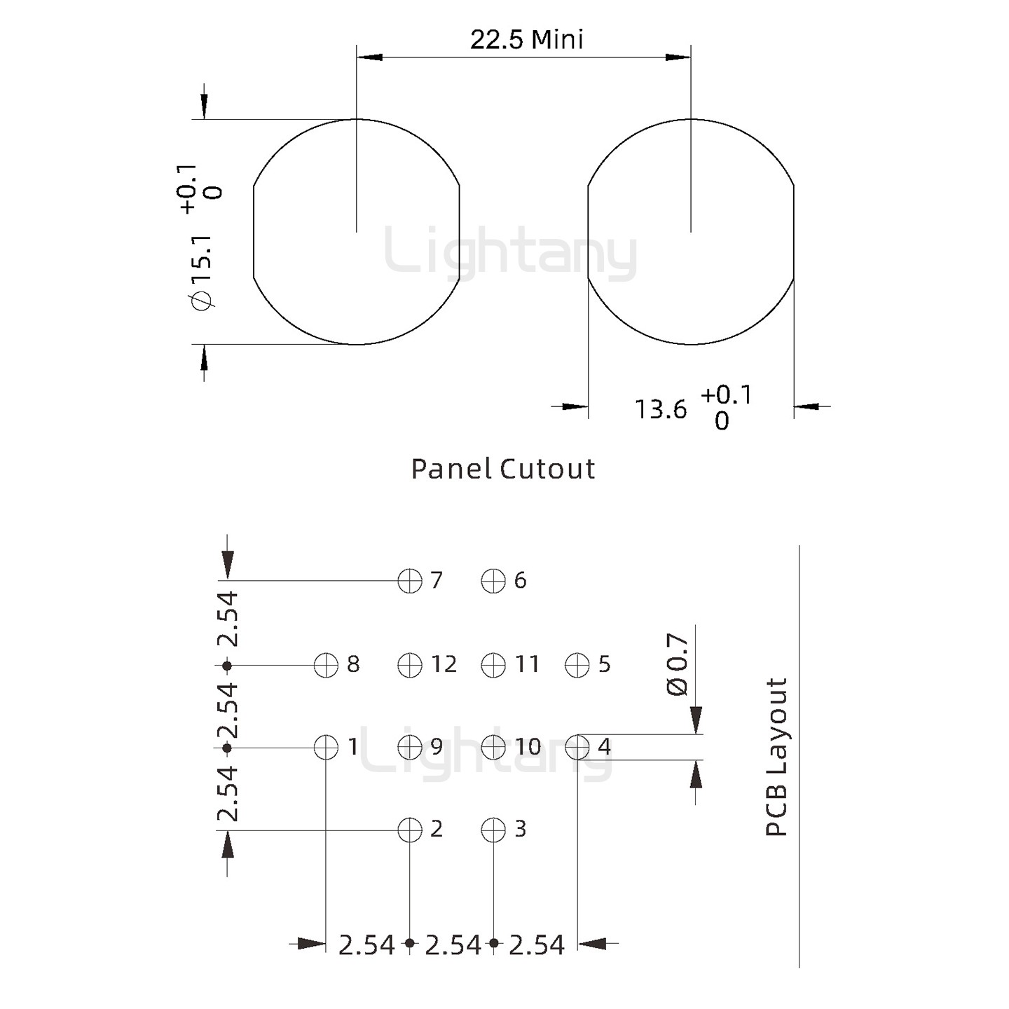 ECG.2B.012.CLV雙螺母插座 彎插板