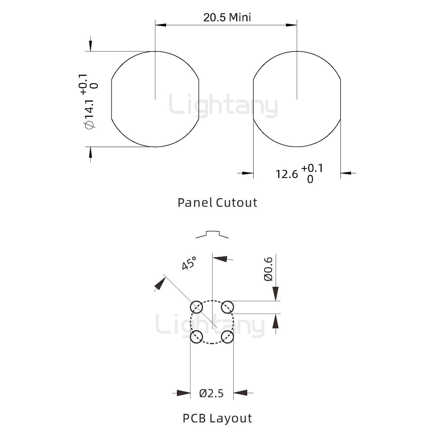 EEG.0K.004.CLN推拉自鎖前螺母插座 PCB直插板