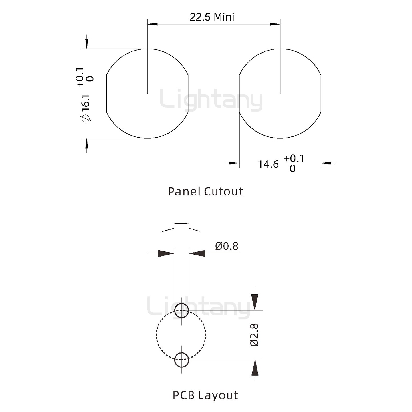 EEG.1K.002.CLN推拉自鎖前螺母插座 PCB直插板