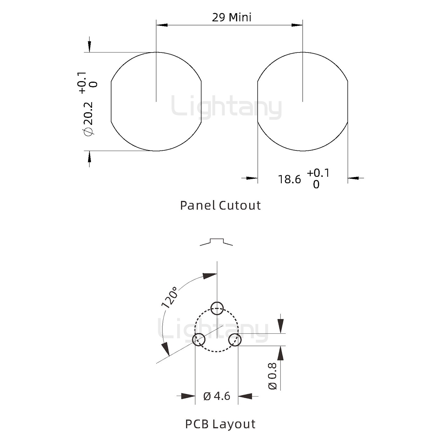 EEG.2K.003.CLN推拉自鎖前螺母插座 PCB直插板