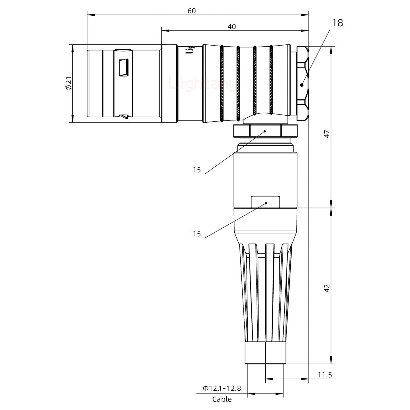 FHG.3K.003.CLAK12Z推拉自鎖帶護(hù)套彎式插頭