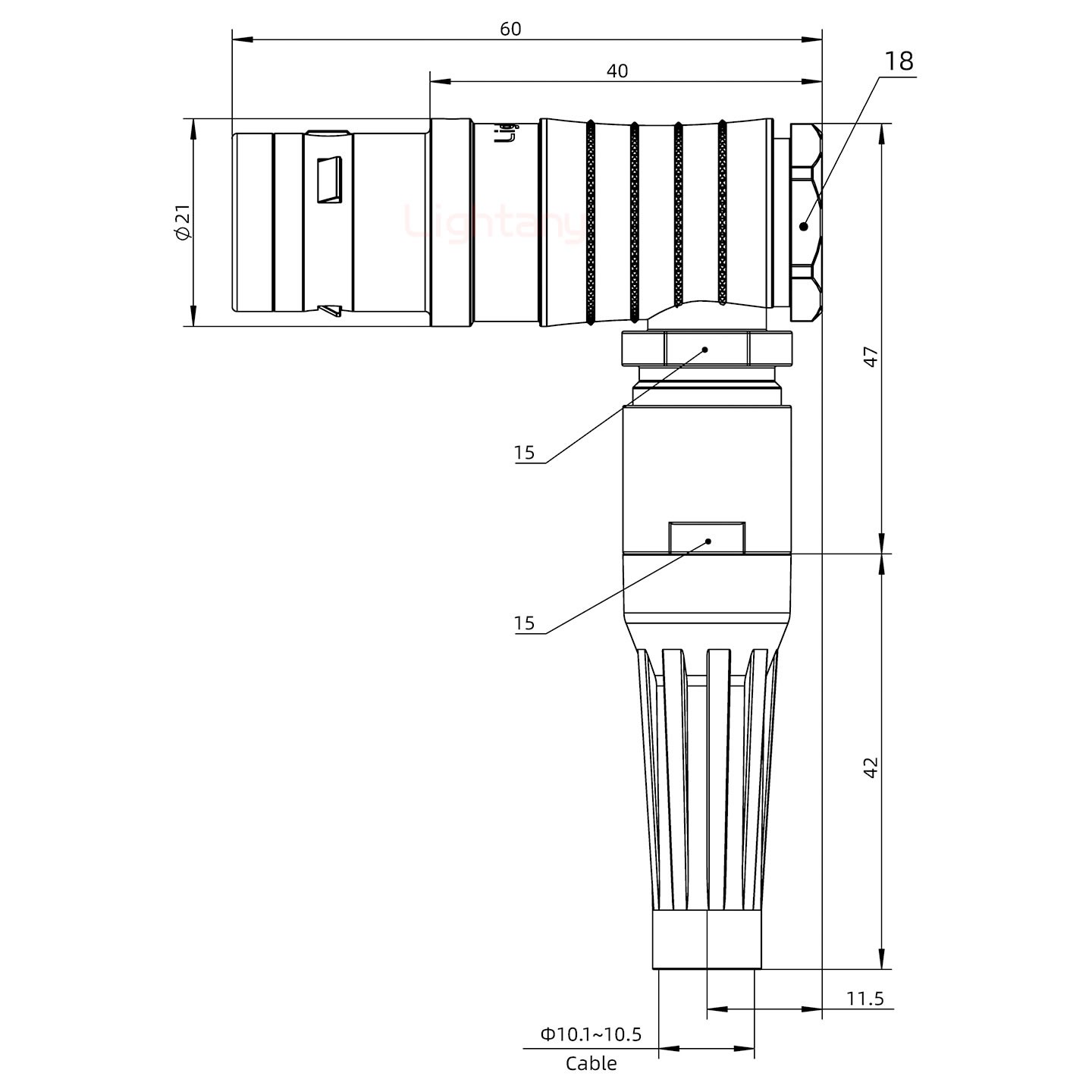 FHG.3K.006.CLAC11Z推拉自鎖帶護(hù)套彎式插頭